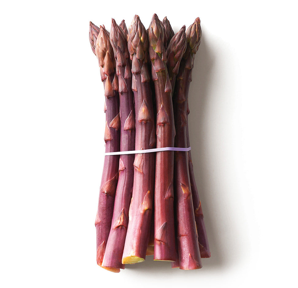 Sweet purple bare root asparagus